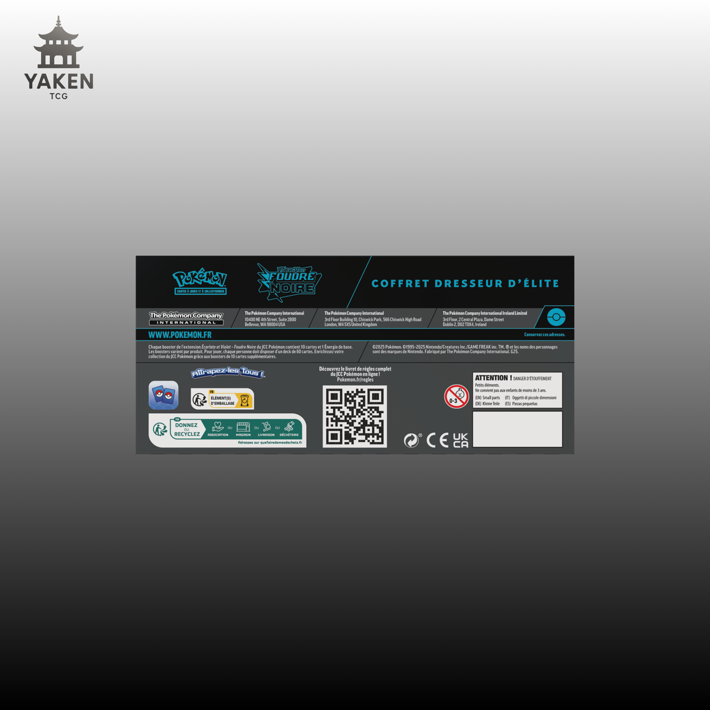 ETB POKÉMON - EV10.5 - FOUDRE NOIRE - SCELLÉ